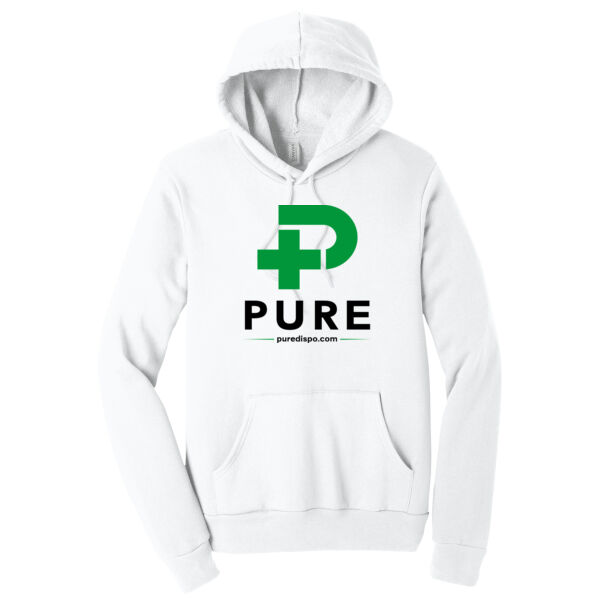 Pure Logo - Unisex Sponge Fleece Pullover Hoodie (White) Thumbnail